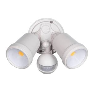 Brilliant Beige Raptor III Twin Security Light With Sensor