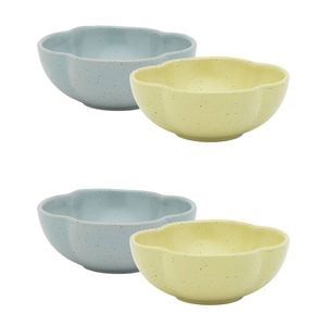 2x 2pc Ecology Matte Glaze Porcelain Bloom Round Dip Bowls 8cm Midday, Ginko