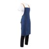 Southside Bib Apron X-cross Back Denim Blue With Tan Ties Commercial Hospitality Kitchen Uniform