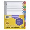 Marbig Jan-Dec Manilla Plastic Tab Dividers (A4) (Coloured)