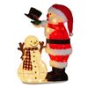 Christabelle 71cm Santa Snowman Christmas Light Up Display Animated LED Outdoor Indoor Xmas Yard Lawn Statue Home Decor