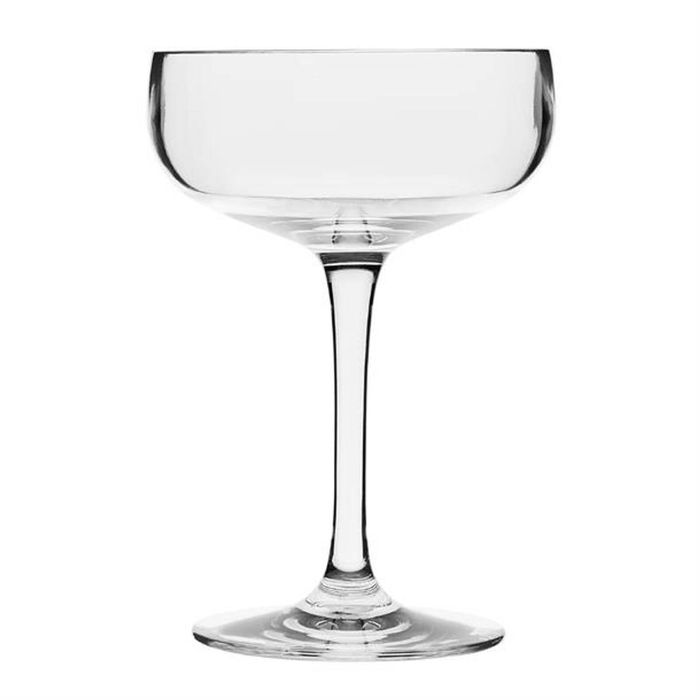 Olympia Kristallon Champagne Coupe Glasses Polycarbonate Shatterproof Clear 210ml Pack Of 12