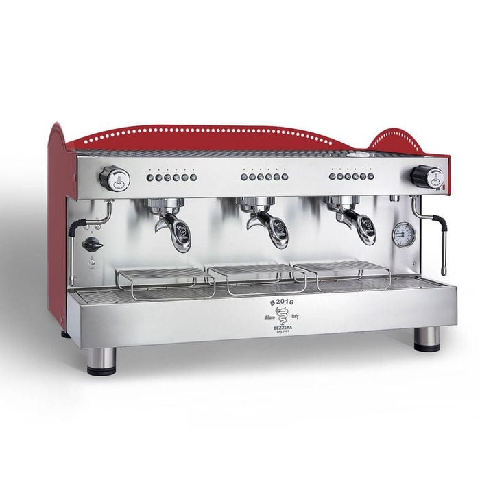 Bezzera 3l Red 3-group Professional Espresso Machine  - Commercial Coffee Machines (bzb2016r3de)