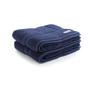 2pc Onkaparinga 60x90cm Flinders Bath Mat 800GSM Denim