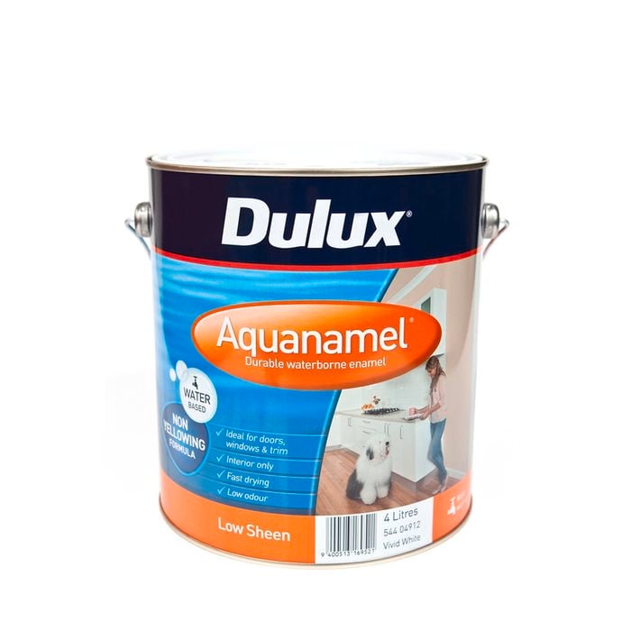 Dulux Aquanamel 4L Vivid White Low Sheen - 4L