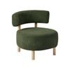 Oikiture Wooden Armchair Lounge Chair Velvet Accent Armchairs Green