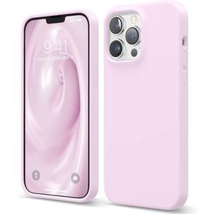 Silicone Phone Case For iPhone 13 Pro Max Shockproof Microfiber Lining - Lilac