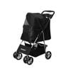 Pawz 4-Wheel Folding Pet Stroller Carrier Black
