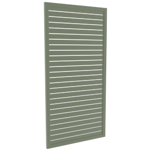 ProtectorAl 300-1000W X 1001-2000H Pale Eucalypt Aluminium Welded Slat Panel Horizontal 9mm Gap