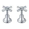 Shaw & Mason Chrome 1/2 Turn Easy Clean Basin Top Assembly - Pair