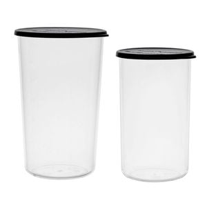 2pc Bamix Plastic Beakers Kitchen Jug w/ Lid - Clear