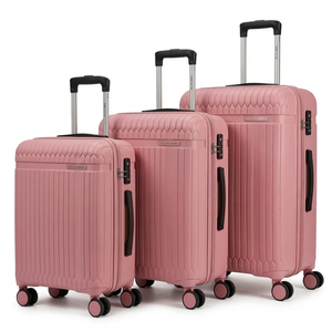 Futura 3pcs Set Luggage Trolley Suitcases Travel S 20/24/28" Pastel Pink