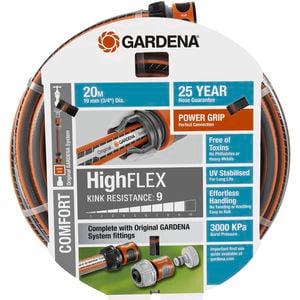GARDENA 19mm x 20m HighFLEX Fitted Garden Hose