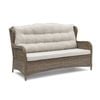FurnitureOkay Rosebud Wicker Outdoor Sofa (3-Seater) - Brown