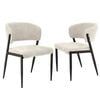 Artiss Dining Chairs Set Of 2 Linen Fabric Soft Upholstered Chairs Beige