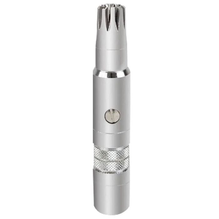 NNEOBA Smooth And Clean Stainless Steel Manual Nose Hair Trimmer for Men Silver
