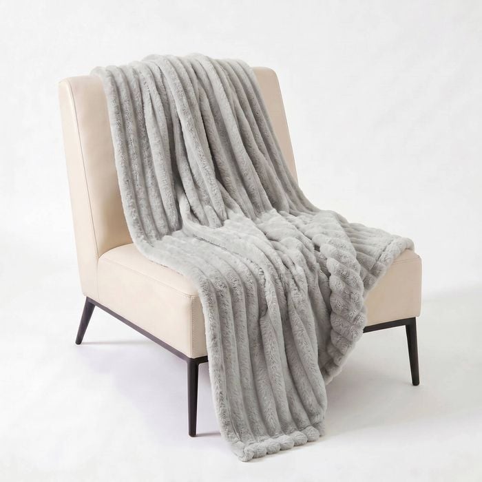 SOGA Silver Flannel Polyester Throw Blanket 150x200cm