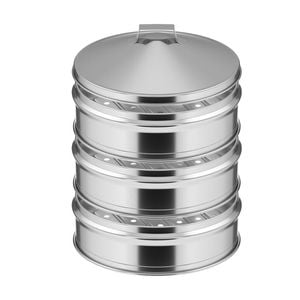 SOGA 28cm 3-Tier Stainless Steel Steamer with Lid