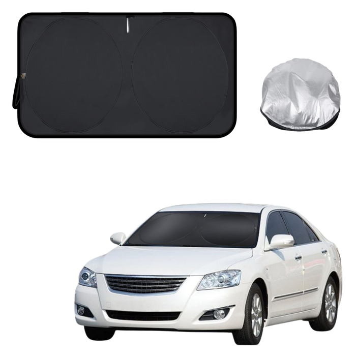 Front Windscreen Sun Shade for Toyota Aurion 2006 - 2012 (XV40) - Standard 150 x 85 cm - Black