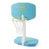 Costway 2in1 Pool Basketball Hoop Volleyball Net Toy Ball Game Set Pump-Blue