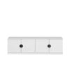 European Cabinetry White Hampton Half Moon Black Handles Bucharest TV Unit