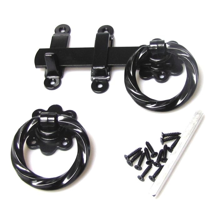 Gartner Gate Latch Ring Black 150mm