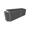 Build-a-Shed 1.5 x 5.2 x 2m Skillion Shed without Side Doors - Grey