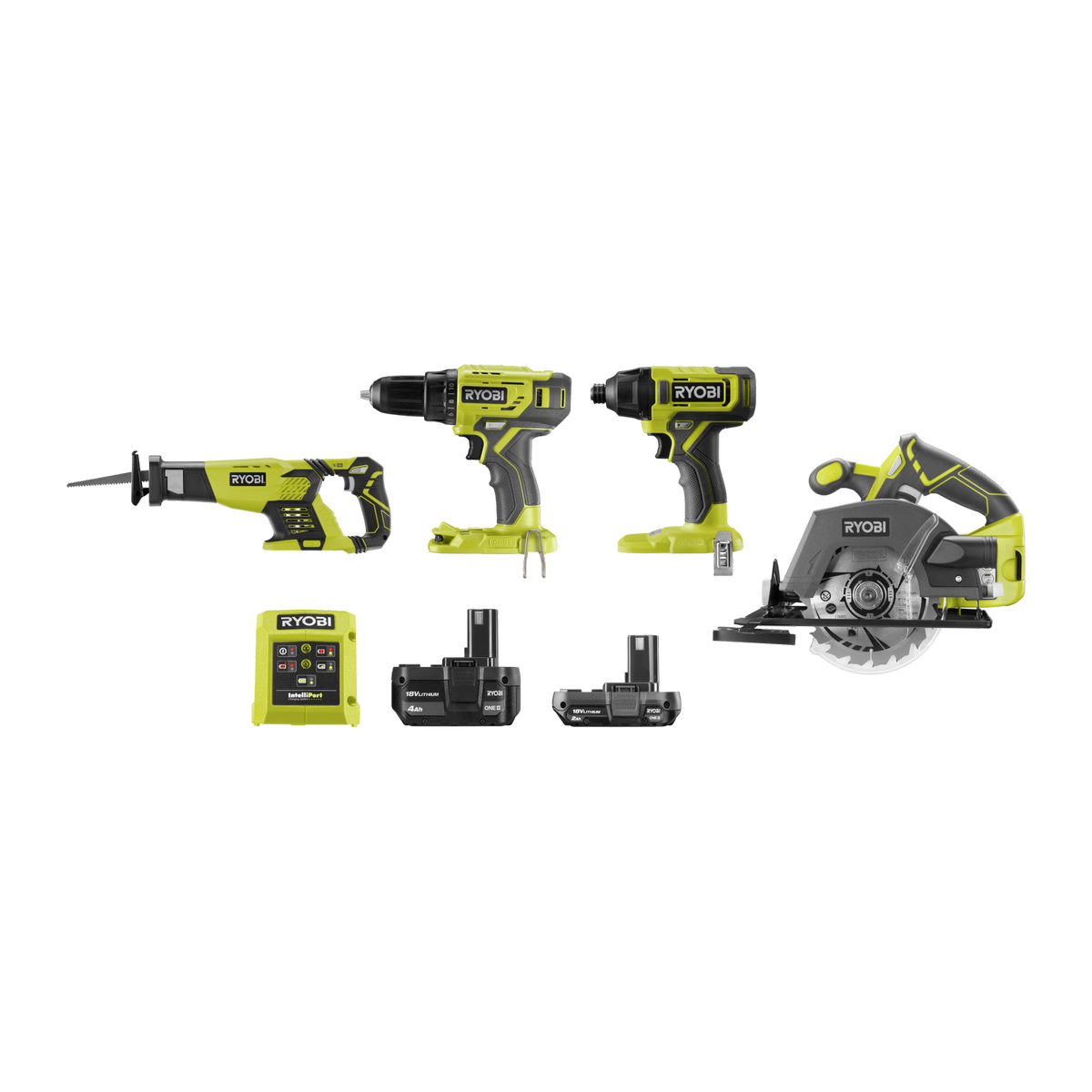 Ryobi 18V ONE+ 4 Piece Kit