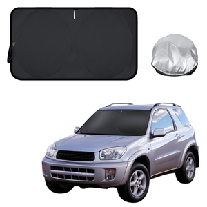 Front Windscreen Sun Shade for Toyota RAV4 2000 - 2005 2-Door (XA20) - Standard 150 x 85 cm - Black