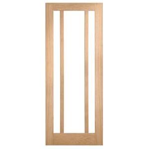 Corinthian 2340 x 820 x 35mm Internal Door White Oak Moda Clear Glass AMODG19
