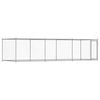 vidaXL Dog Cage with Door Dog Kennel Crate Animal House Grey Galvanised Steel