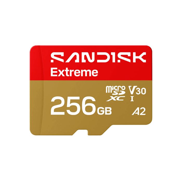 SanDisk 256GB Extreme microSDHC UHS-I Memory Card - Up to 160MB/s, C10, U3, V30, 4K, A2, Micro SD