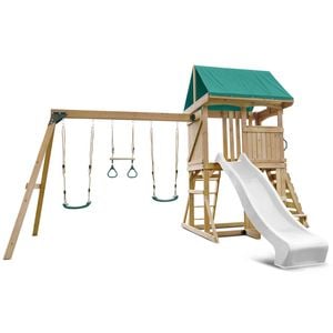 Lifespan Kids Carindale Swing Set & Play Centre with 2.2m White Slide