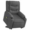 vidaXL Stand up Massage Recliner Chair Armchair Single Sofa Dark Grey Fabric