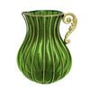 SOGA Green Glass Jar Vase – Metal Handle