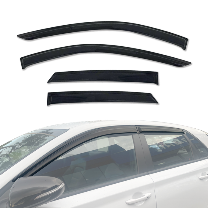 AUSGO Luxury Weather Shields for Hyundai I30 PD Series Hatch 2017-Onwards Weathershields Window Visors Wind Deflectors