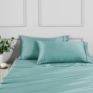 Dreamaker Matte satin king Pillowcase Duckegg - Twin Pack