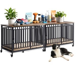 Advwin 2PCS Dog Crate Furniture Heavy Duty Dog Cage Sturdy Dog Kennel