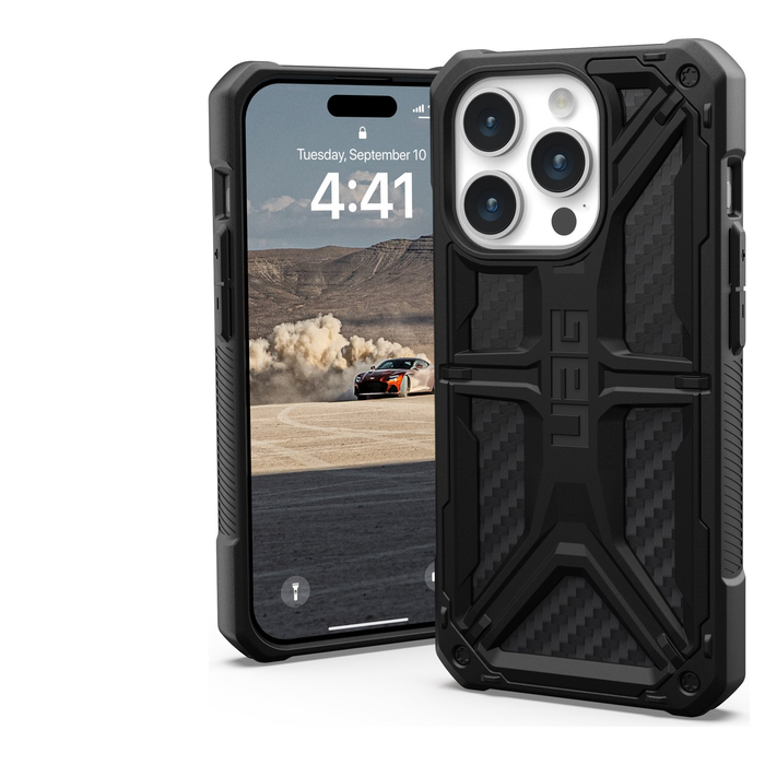 Uag Monarch Case For Iphone 15 Pro - Carbon Fiber