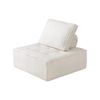 Oikiture 1PC Modular Sofa Adjustable Back Sherpa White
