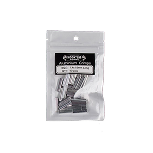 Hook'Em Aluminium Fishing Crimp 40 Pack 1.4mm x 18mm