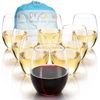 Rowdy Crowd Wine Tumblers 425ml Set of 8 - Unbreakable Tritan Plastic Dishwasher Safe