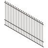 ProtectorAl 1201-2400W x 1500H Satin Black Spear Top Pool Fence Panel Raked 16-30º - Black