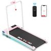BLACK LORD Treadmill Electric Walking Pad Folding 2 Levels Incline Pink