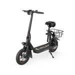 VALK Electric Scooter with Seat, Disc brakes, 12 Inch Tyres, Motorised eScooter for Adults Teens Commuter