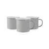 Argon Tableware Coloured Enamel Mugs - Steel Outdoor Camping Tea Coffee Cup - 375ml - Pack of 6
