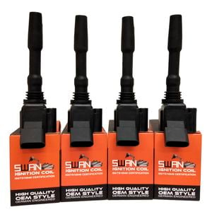 4-Pack SWAN Ignition Coils for Volkswagen Jetta, Passat, Polo & Tiguan