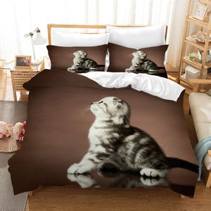 3D Cat Kitty Quilt Cover Set Bedding Set Pillowcases 25
