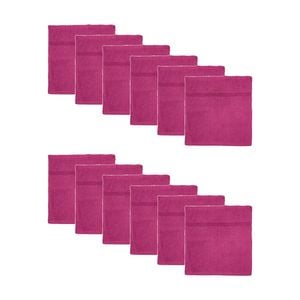 12PK Capri Soft Absorbent Facewash Bathroom Washcloth Towel 30x30cm Berry