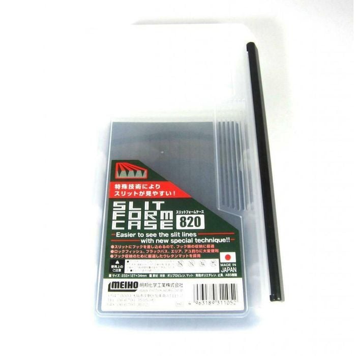 Meiho Slit Form Clear Fishing Tackle Storage Case 820ND